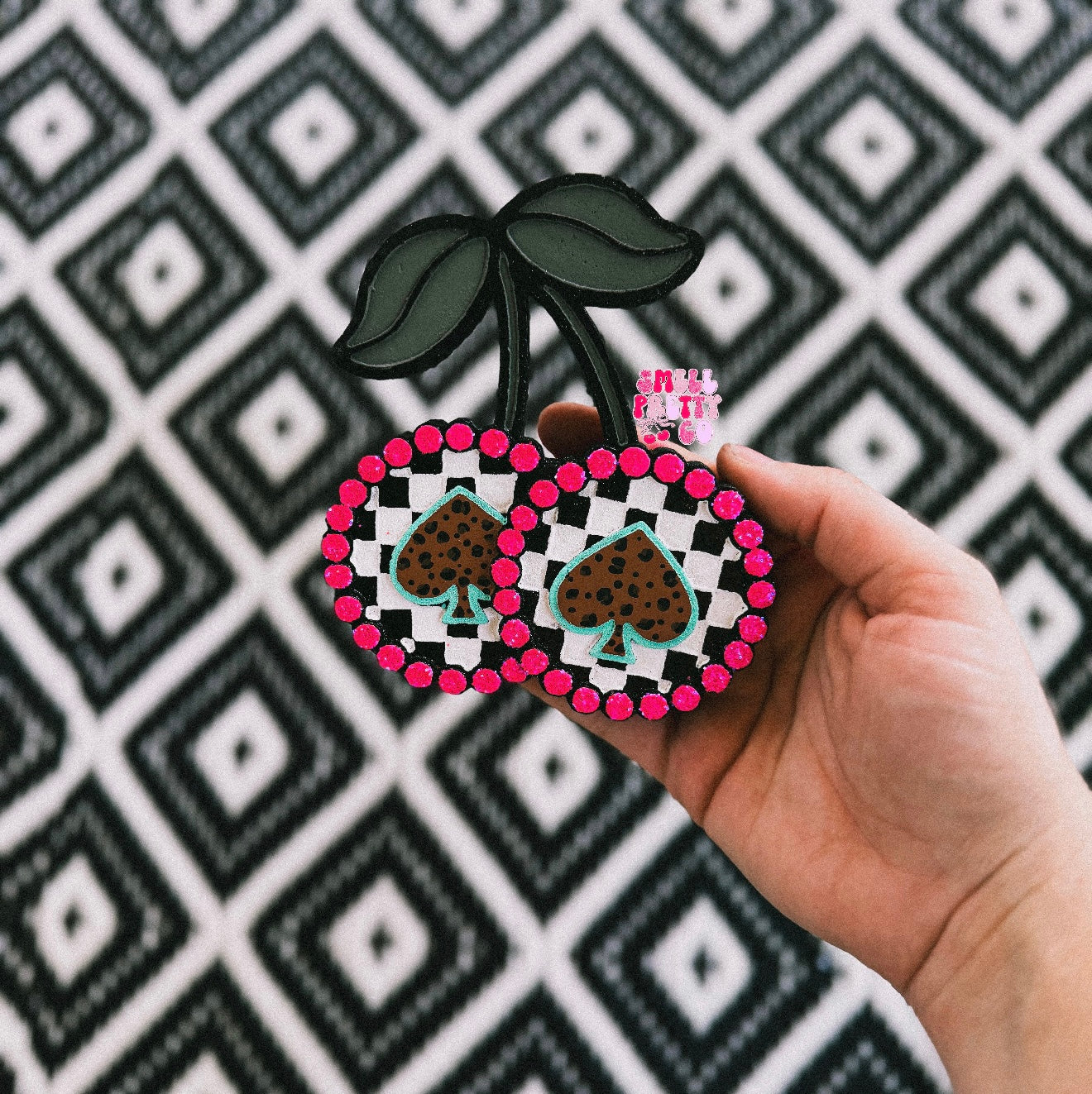 Checkered Cherry Spades