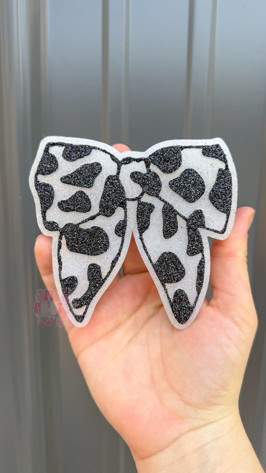 Cow Print Bow