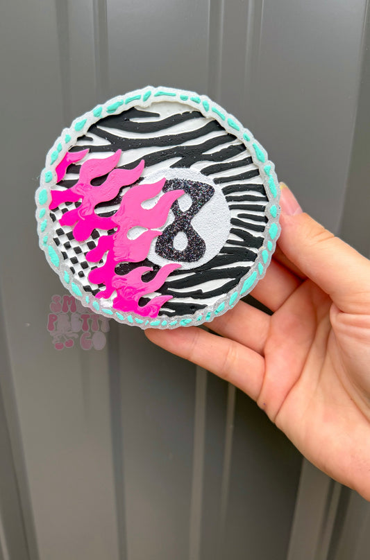 Zebra Flame 8 ball