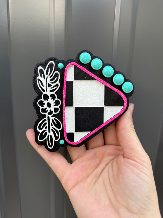 Checkered Floral Truq Stone