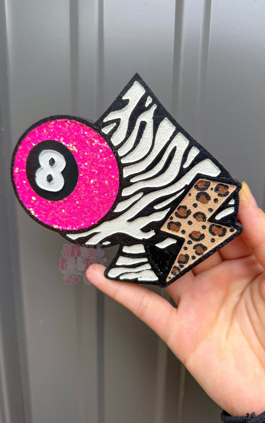 Zebra Spade with 8Ball
